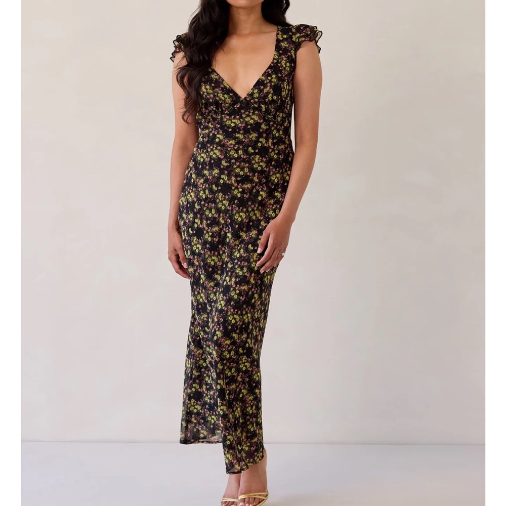 Park & Fifth Floral Black Dress